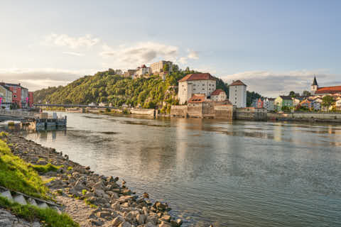 Gemeinde Passau Landkreis Passau Donau Veste Oberhaus Prinzregent-Luitpold-Brücke (Dirschl Johann) Deutschland PA